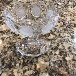 Elegant Clear Glass Compote Bowl